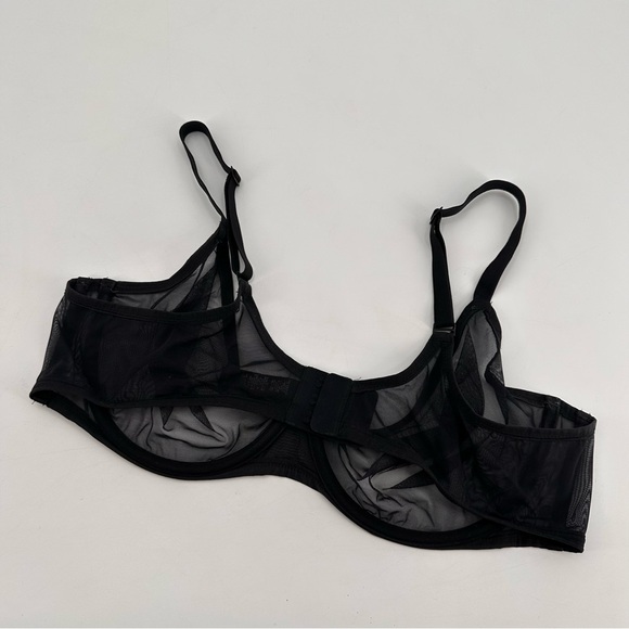SKIMS Black Ultra Fine Meah Scoop Underwire Lingerie Bra 42C - Picture 4 of 4